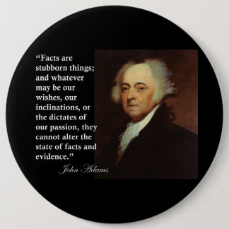 Chapa Redonda De 15 Cm Cita de las cosas obstinadas de John Adams los