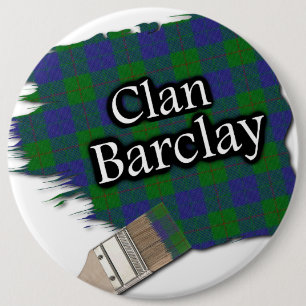 Chapa Redonda De 15 Cm Clan Barclay Tartan Paint Brush