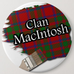 Chapa Redonda De 15 Cm Clan MacIntosh Tartan Paint Brush