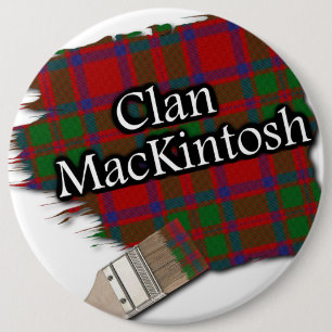 Chapa Redonda De 15 Cm Clan MacKintosh Tartan Paint Brush
