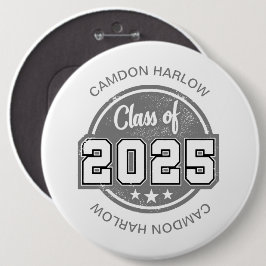 Chapa Redonda De 15 Cm Clase de 2025 Nombre de graduado de época