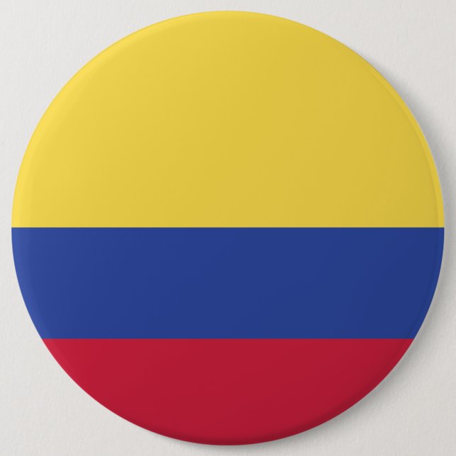 Chapa Redonda De 15 Cm Colombia Bandera Emblema (Anverso)