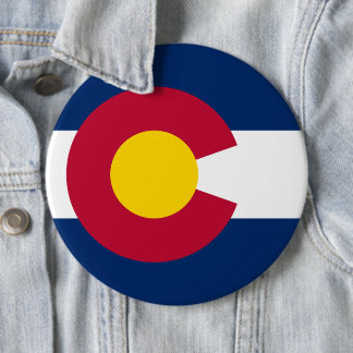 Chapa Redonda De 15 Cm Colorado: La bandera del estado centenario de EE. 