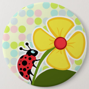 Chapa Redonda De 15 Cm Colores Pastel de Bugs, Punto de Polka