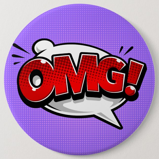 Chapa Redonda De 15 Cm ¡Comic Book OMG! (Anverso)