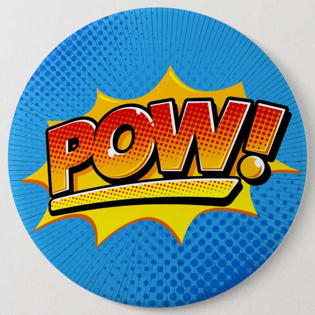 Chapa Redonda De 15 Cm ¡Comic Book Pow! (Anverso)