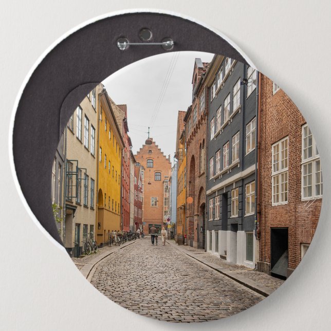 Chapa Redonda De 15 Cm Copenhague Dinamarca (Anverso y reverso)