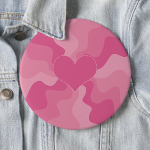 Chapa Redonda De 15 Cm Corazón de amor - Rosa