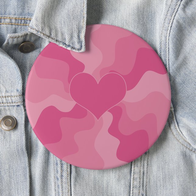 Chapa Redonda De 15 Cm Corazón de amor - Rosa (In situ)