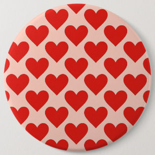 Chapa Redonda De 15 Cm Corazón rojo tradicional del día de San Valentín