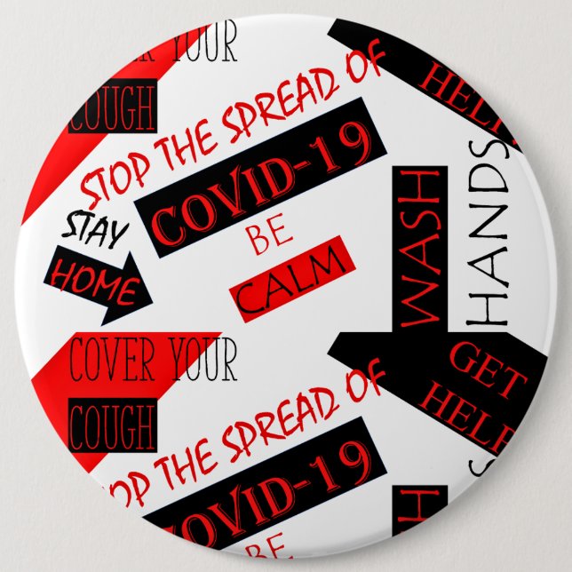 CHAPA REDONDA DE 15 CM COVID-19 (Anverso)