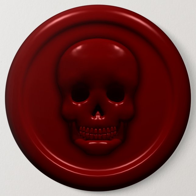 Chapa Redonda De 15 Cm Cráneo de la sangre (Anverso)