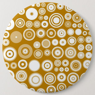 Chapa Redonda De 15 Cm Crema vintage y los años 50 blancos Resumen de art