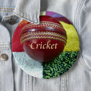 Chapa Redonda De 15 Cm Cuaderno de diseñador de cricket Glory Red Hard Ba