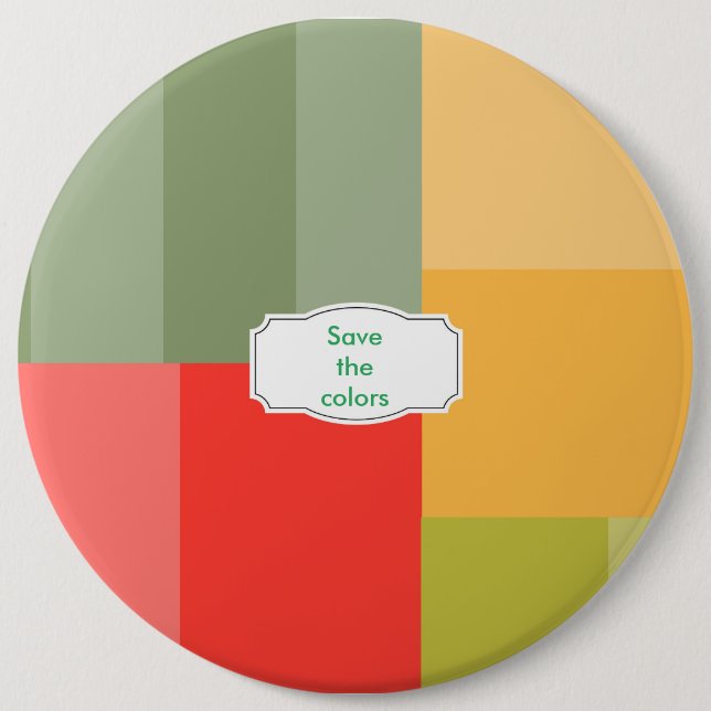 Chapa Redonda De 15 Cm Cuadrados y rectángulos (Anverso)