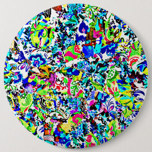 Chapa Redonda De 15 Cm Cuidada pintura abstracta colorida