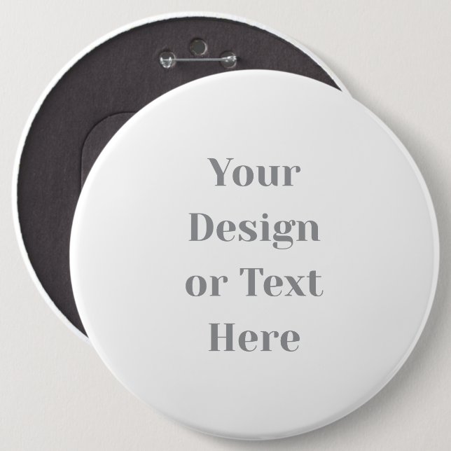 Chapa Redonda De 15 Cm Customizable Your Design or Text Here Personalized (Anverso y reverso)