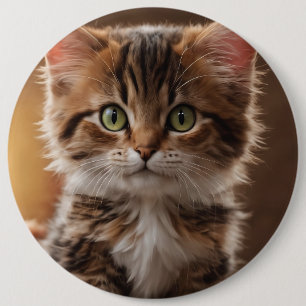 Chapa Redonda De 15 Cm Cute Kitten