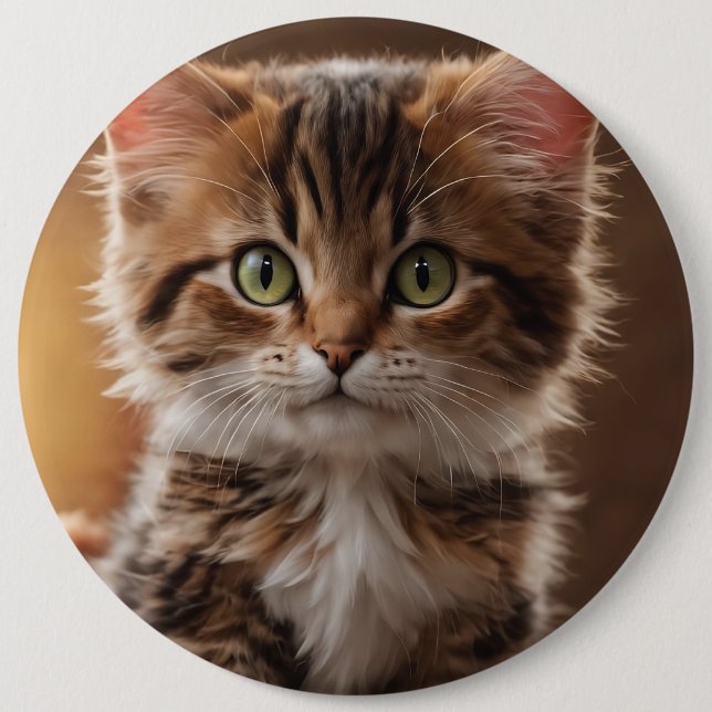 Chapa Redonda De 15 Cm Cute Kitten (Anverso)