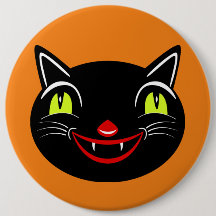 Decoración de Halloween vintage Gato negro I