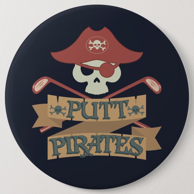 Chapa Redonda De 15 Cm Deportes de Hobby de Putt Pirates (Anverso)