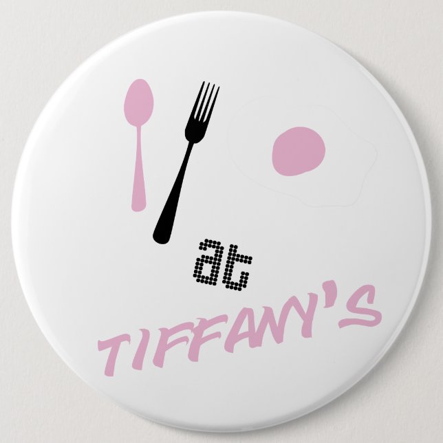 Chapa Redonda De 15 Cm Desayuno fijado (Anverso)