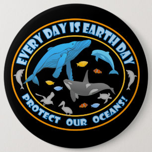 Chapa Redonda De 15 Cm Detengan la caza de ballenas