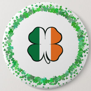 Chapa Redonda De 15 Cm Día de Irlanda Clover Saint Patrick