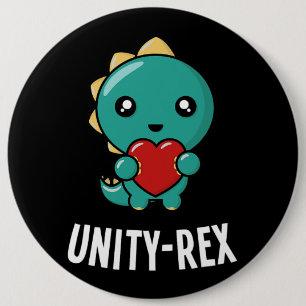 Chapa Redonda De 15 Cm Día de la Unidad Tipo Dinosaurio TRex UnidadRex An