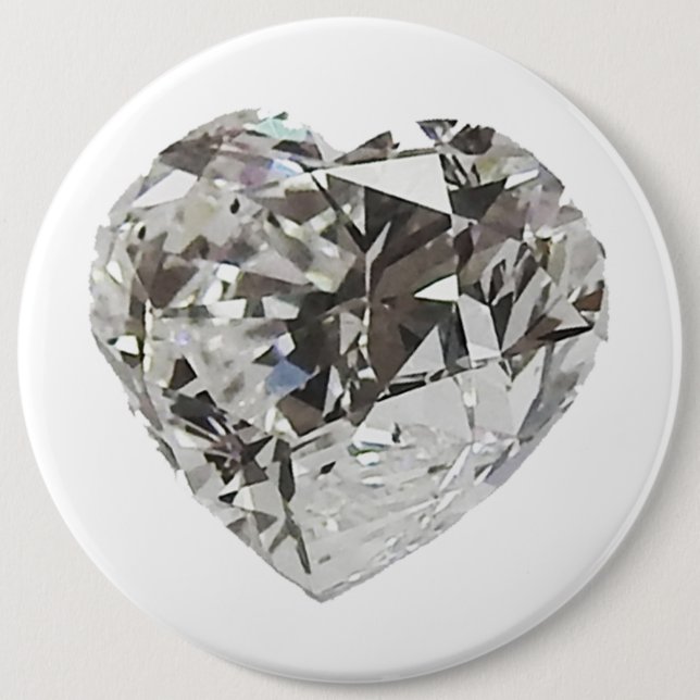 Chapa Redonda De 15 Cm Diamond Heart (Anverso)