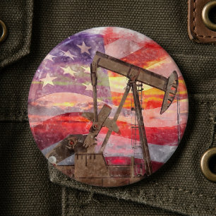 Chapa Redonda De 15 Cm Dibujo Artístico Pastel de Bomba Petrolera Patriót