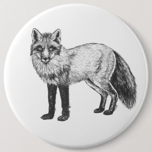 Chapa Redonda De 15 Cm Dibujo de Fox