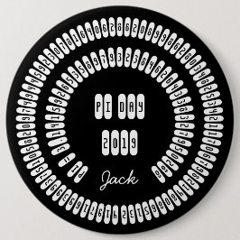 Chapa Redonda De 15 Cm Dígitos matemáticos de Happy Pi Day 2019 3.14