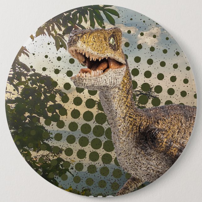 Chapa Redonda De 15 Cm dinosaurio (Anverso)