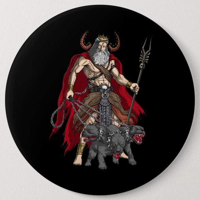 Chapa Redonda De 15 Cm Dios griego Hades (Anverso)