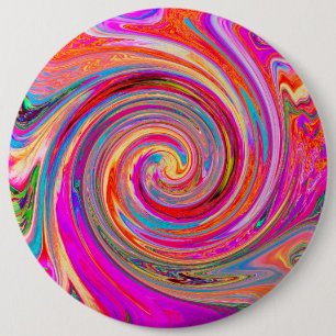 Chapa Redonda De 15 Cm Diseño abstracto de barrido arco iris colorido