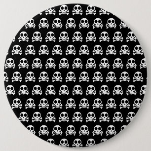 Chapa Redonda De 15 Cm Diseño de calavera pirata