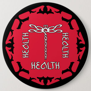 Chapa Redonda De 15 Cm Diseño de la libélula de la raíz roja de Chakra "H