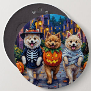 Chapa Redonda De 15 Cm Disfraces de Halloween para perros Samoyedo hacien
