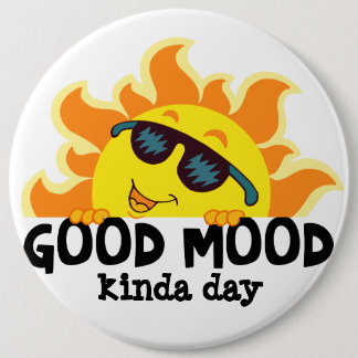 Chapa Redonda De 15 Cm Diversión bajo el sol "Día de Buen Humor"