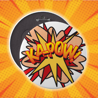 Chapa Redonda De 15 Cm Diversión Fresca Historieta Arte Pop KA-POW