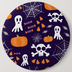 Chapa Redonda De 15 Cm Diviértete patrón de Halloween