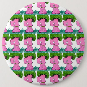 Chapa Redonda De 15 Cm "Do the Veggie Stroal Dance" Abstract Art Button