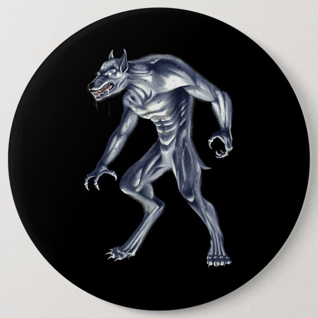 Chapa Redonda De 15 Cm Dogman Cryptid Bebe (Anverso)