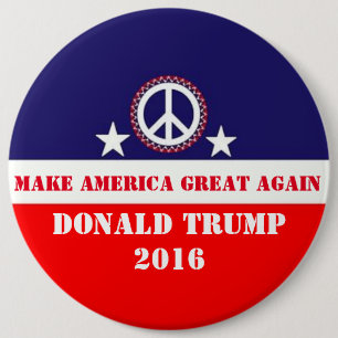 Chapa Redonda De 15 Cm Donald Trump