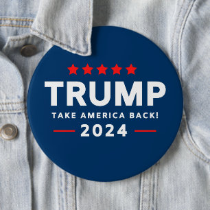 Chapa Redonda De 15 Cm Donald Trump 2024 recuperó a Estados Unidos