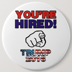 Chapa Redonda De 15 Cm Donald Trump para presidente 2016