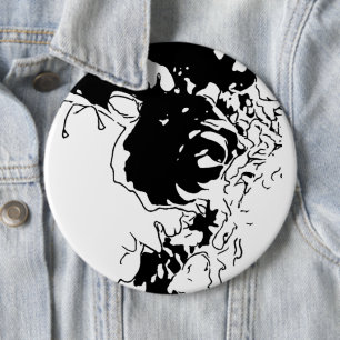 Chapa Redonda De 15 Cm Doodle de Flor
