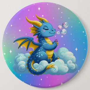 Chapa Redonda De 15 Cm Dragón Cuto/Whimsical
