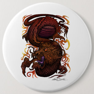 Chapa Redonda De 15 Cm Dragón (Diseño de firma)